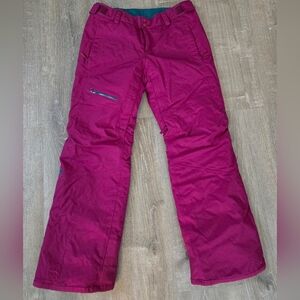 North Face Womens L Magenta Winter Ski Snow Snowboard Pants Skiing Sz. L